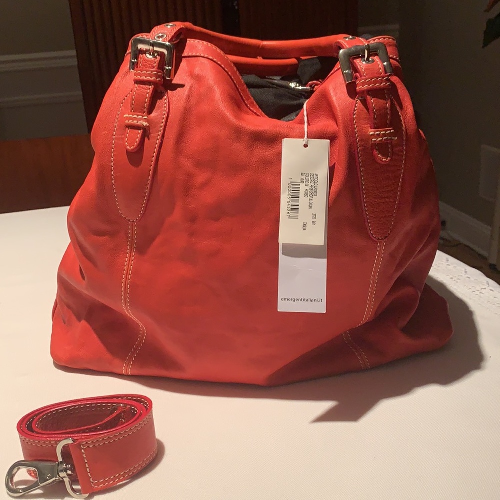 COPY - Caterina Lucchi XXL Red Bag (Soft Genuine Leather) Made in Italy (New wi…
